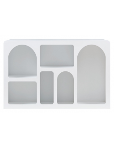 moderne reol opbevaring stuemøbler hvid