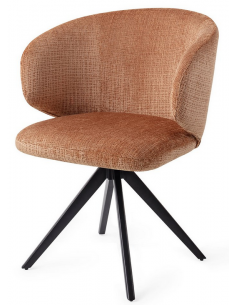 spisebordsstol med drejefod og armlæn stof 2