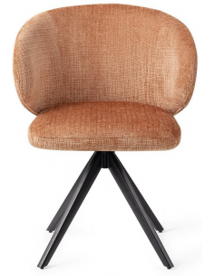 spisebordsstol med drejefod og armlæn stof