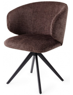 spisebordsstol med drejefod og armlæn stof 2