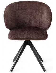 spisebordsstol med drejefod og armlæn stof