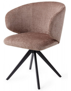 spisebordsstol med drejefod og armlæn stof 2