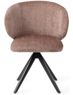 spisebordsstol med drejefod og armlæn stof