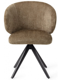 spisebordsstol med drejefod og armlæn stof grøn drejefunktion dreje