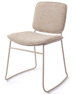 spisebordsstol beige boucle stof 2