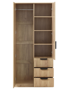 klædeskab træ eg skab soveværelse garderobe 2