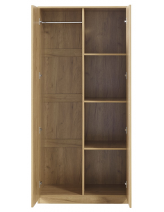 klædeskab træ eg skab soveværelse garderobe 2