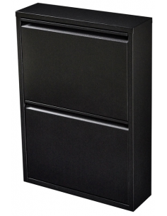 Skoskab gulv væg vægmonteret væghængt sort metal