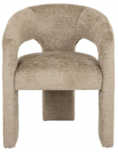 spisebordsstol med armlæn stof tekstil beige 2