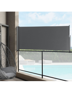 Sidemarkise markise væg gulv altan grå sort 2