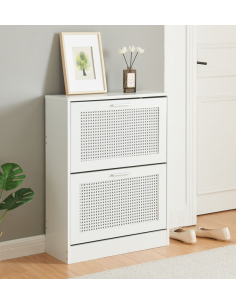 Skoskab skobænk hvid 2