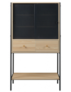 vitrineskab vitrine træ eg opbevaring stuemøbler