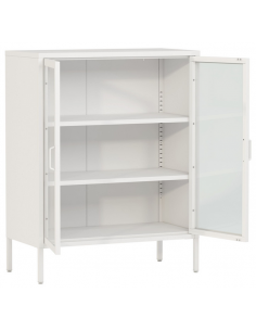 vitrineskab vitrine hvid metal 2