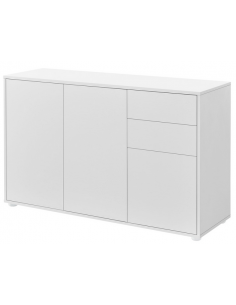 skænk sideboard mat hvid skuffer