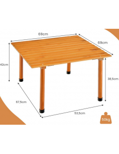 transportabelt campingbord strandbord havebord camping klapbart campingudstyr 2
