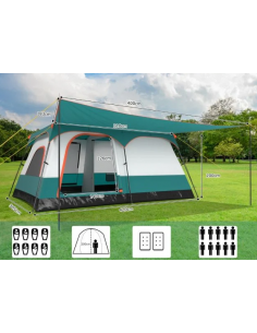 transportabelt familietelt telt camping campingtelt campingudstyr 2