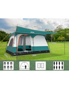 transportabelt familietelt telt camping campingtelt campingudstyr 2