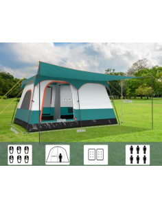 transportabelt familietelt telt camping campingtelt campingudstyr 2