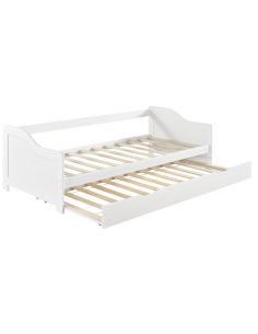 børneseng med udtræk ungdomsseng træ indretning til børneværelset hvid 2