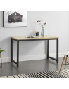 HERNING Skrivebord i metal og melamin H75 x B120 x D60 cm - Sort/Natur