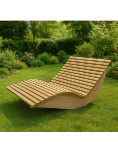 dobbelt solseng havemøbler udendørsmøbler udendørs indretning solvogn daybed træ