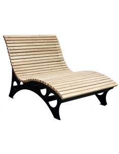 dobbelt solseng havemøbler udendørsmøbler udendørs indretning solvogn daybed træ 2