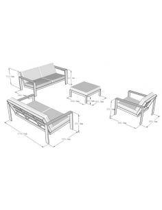 loungesæt havemøbler havesofa loungesofa til haven terrassen 2
