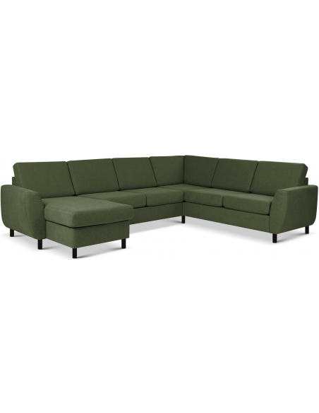 stor u-sofa u sofa i moderne design stof grøn 2 chaiselonger