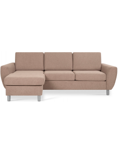 chaiselongsofa chaiselong sofa moderne billig tilbud stof brun