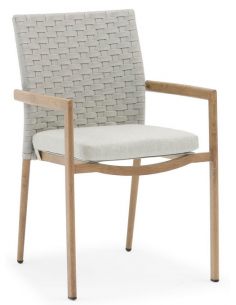 havestol med armlæn træ teak eg havemøbler udendørsmøbler