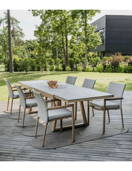 havebord med udtræk træ teak eg havemøbler udendørsmøbler