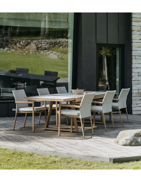 havebord med udtræk træ teak eg havemøbler udendørsmøbler