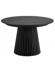 Rundt spisebord med udtræk sort træ 2