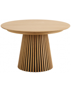 Rundt spisebord med udtræk eg træ 2