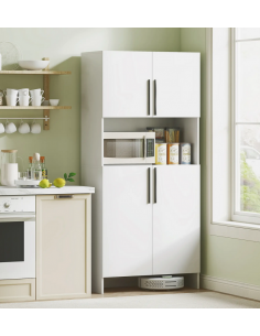 køkken skænk skab køkkenskab opbevaring hvid mikroovn microovn 2