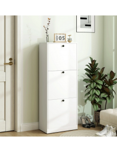 Skoskab skobænk hvid 2