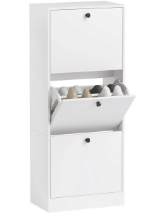 Skoskab skobænk hvid