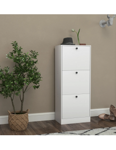 Skoskab skobænk hvid 2