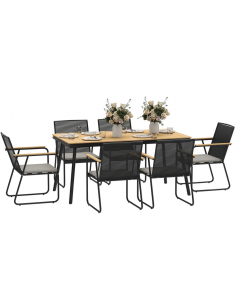 spisebordssæt udendørs havemøbler havebord med havestole polyrattan