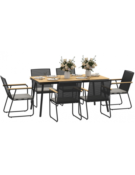 spisebordssæt udendørs havemøbler havebord med havestole polyrattan