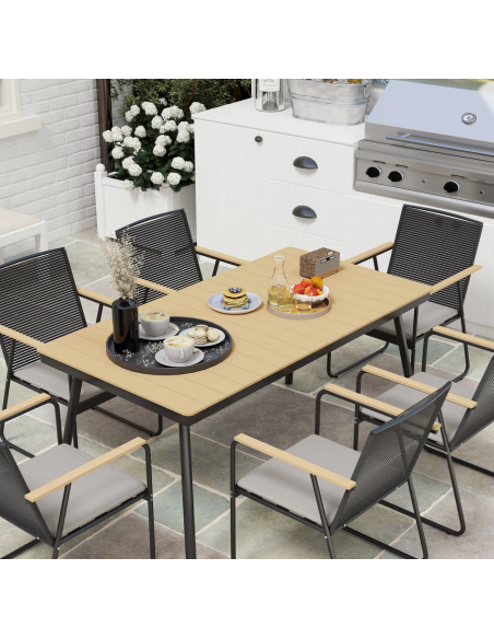 spisebordssæt udendørs havemøbler havebord med havestole polyrattan