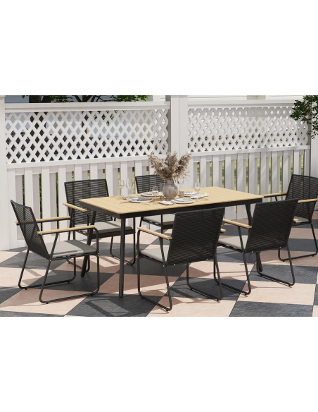 spisebordssæt udendørs havemøbler havebord med havestole polyrattan