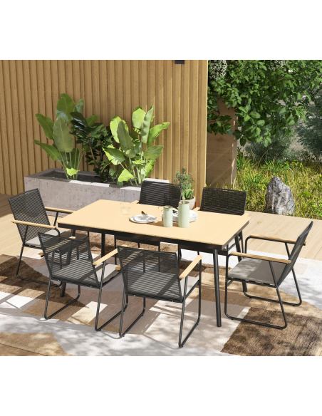 spisebordssæt udendørs havemøbler havebord med havestole polyrattan