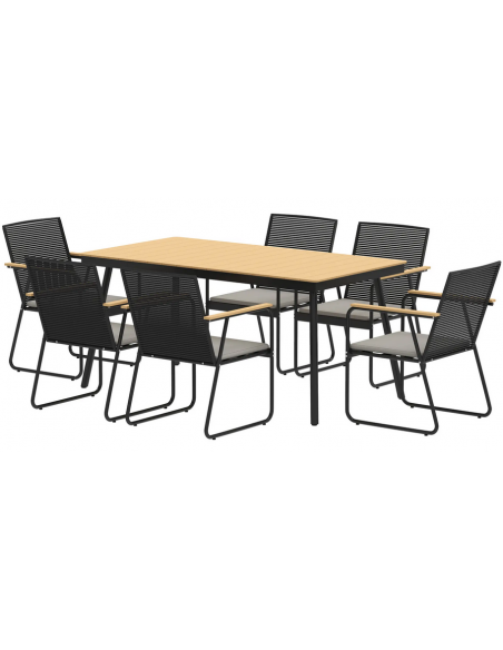 spisebordssæt udendørs havemøbler havebord med havestole polyrattan