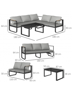 loungesæt havemøbler havesofa loungesofa til haven terrassen 2