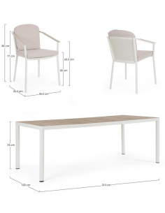 spisebordssæt udendørs havemøbler havebord med havestole polyrattan 2