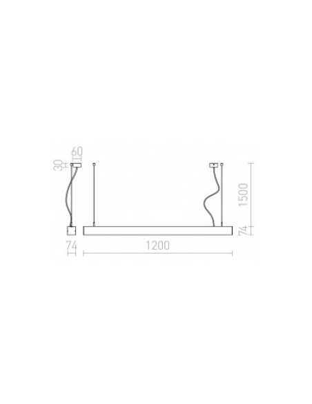 Langbordspendel langbordspendler Loftlampe sort led design