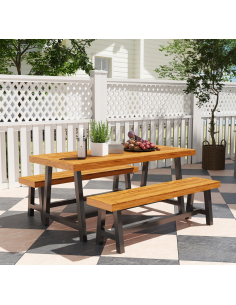 bord bænkesæt havemøbler havebænke udendørsmøbler 2