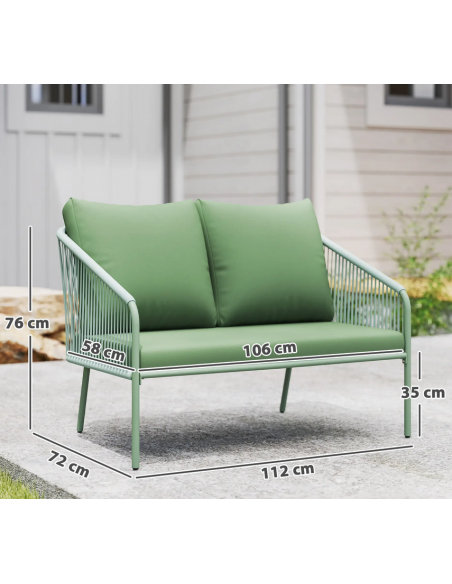 havebænk polyrattan havesofa altan