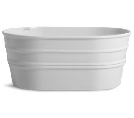 Se Tinozza håndvask i keramik 58,5 x 40 cm - Mat hvid hos Lepong.dk